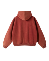 Faded Oversized Two-Way Zip Hoodie