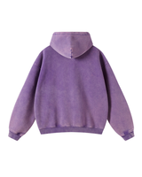 Faded Oversized Two-Way Zip Hoodie