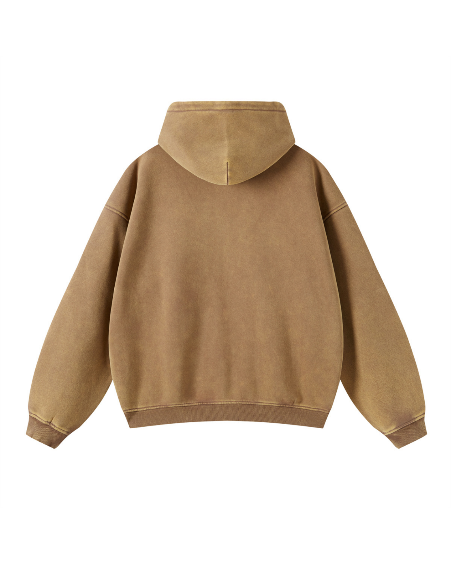 Faded Oversized Two-Way Zip Hoodie
