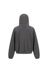 430gsm Stone Wash Panelled Zip Hoodie