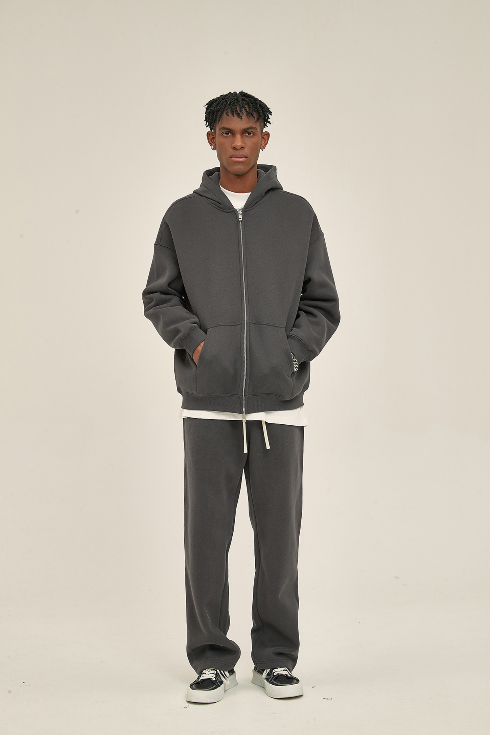 350gsm Two-Way Zip Heavyweight Hoodie