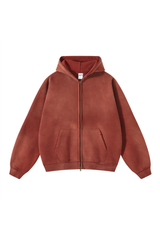 360gsm Garment Dyed Oversized Zip Hoodie