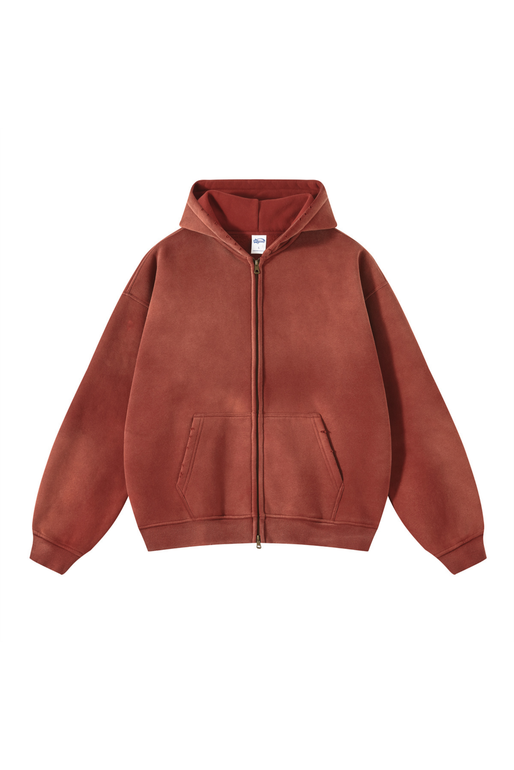 360gsm Garment Dyed Oversized Zip Hoodie