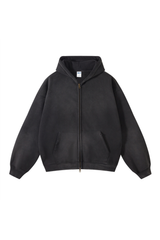 360gsm Garment Dyed Oversized Zip Hoodie