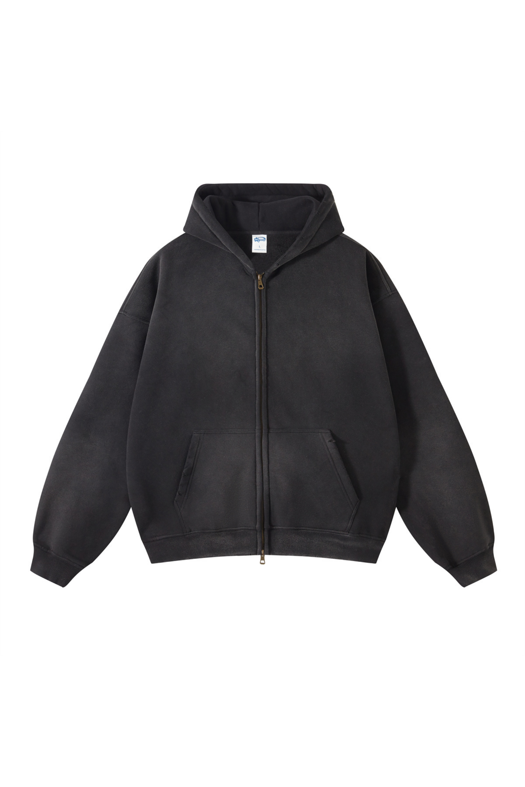 360gsm Garment Dyed Oversized Zip Hoodie
