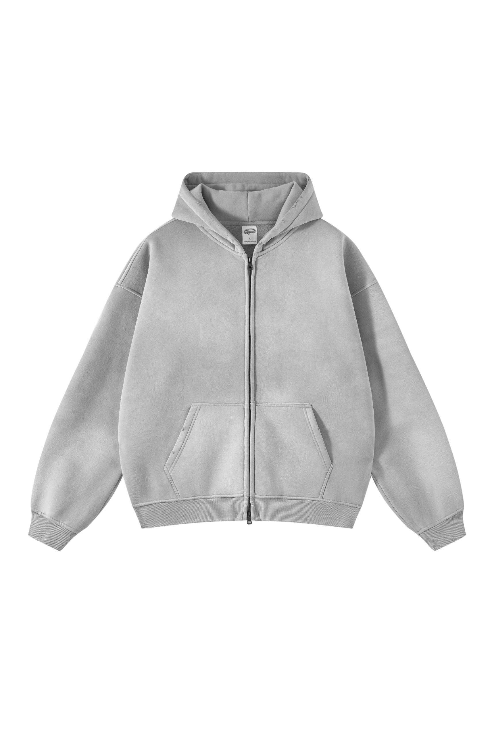 360gsm Garment Dyed Oversized Zip Hoodie