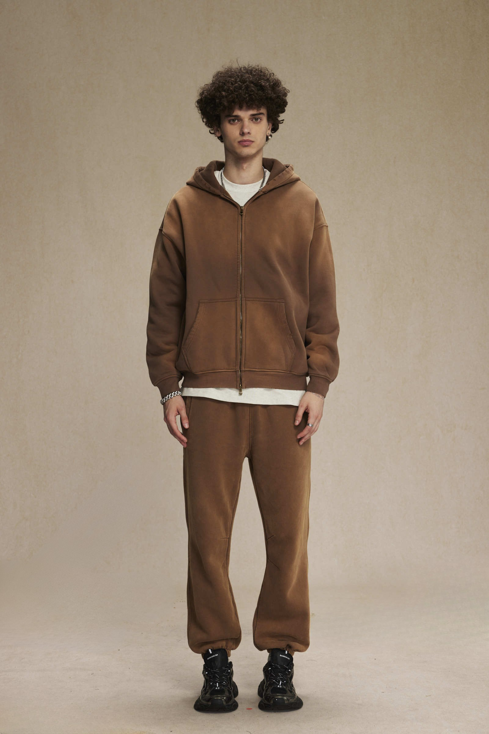 360gsm Garment Dyed Oversized Zip Hoodie