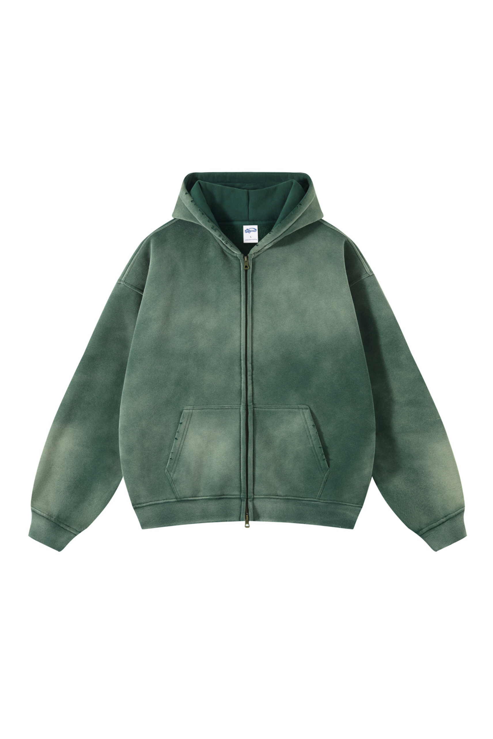 360gsm Garment Dyed Oversized Zip Hoodie