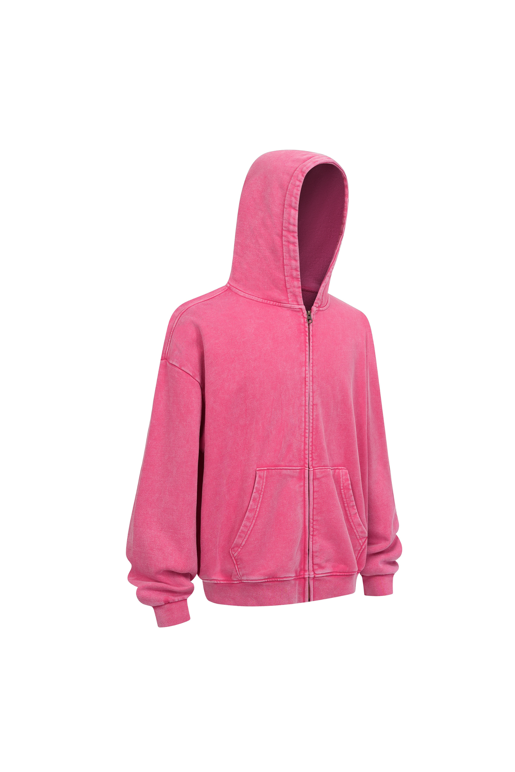 430gsm Garment Dyed Zip Hoodie