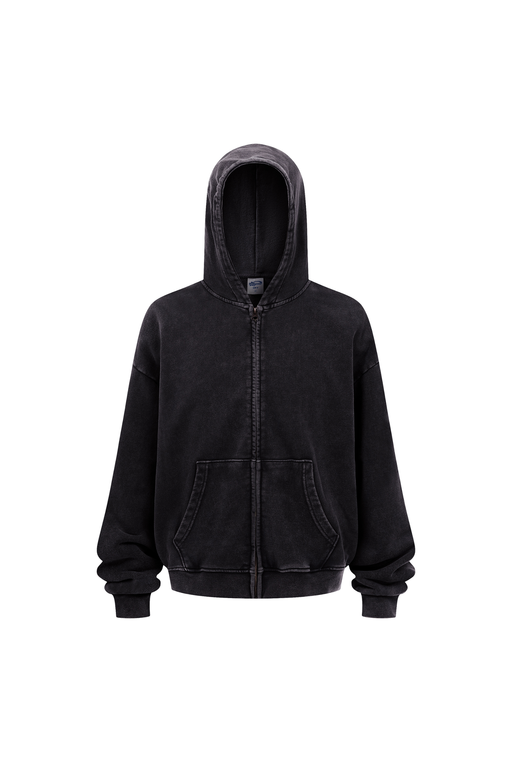 430gsm Garment Dyed Zip Hoodie