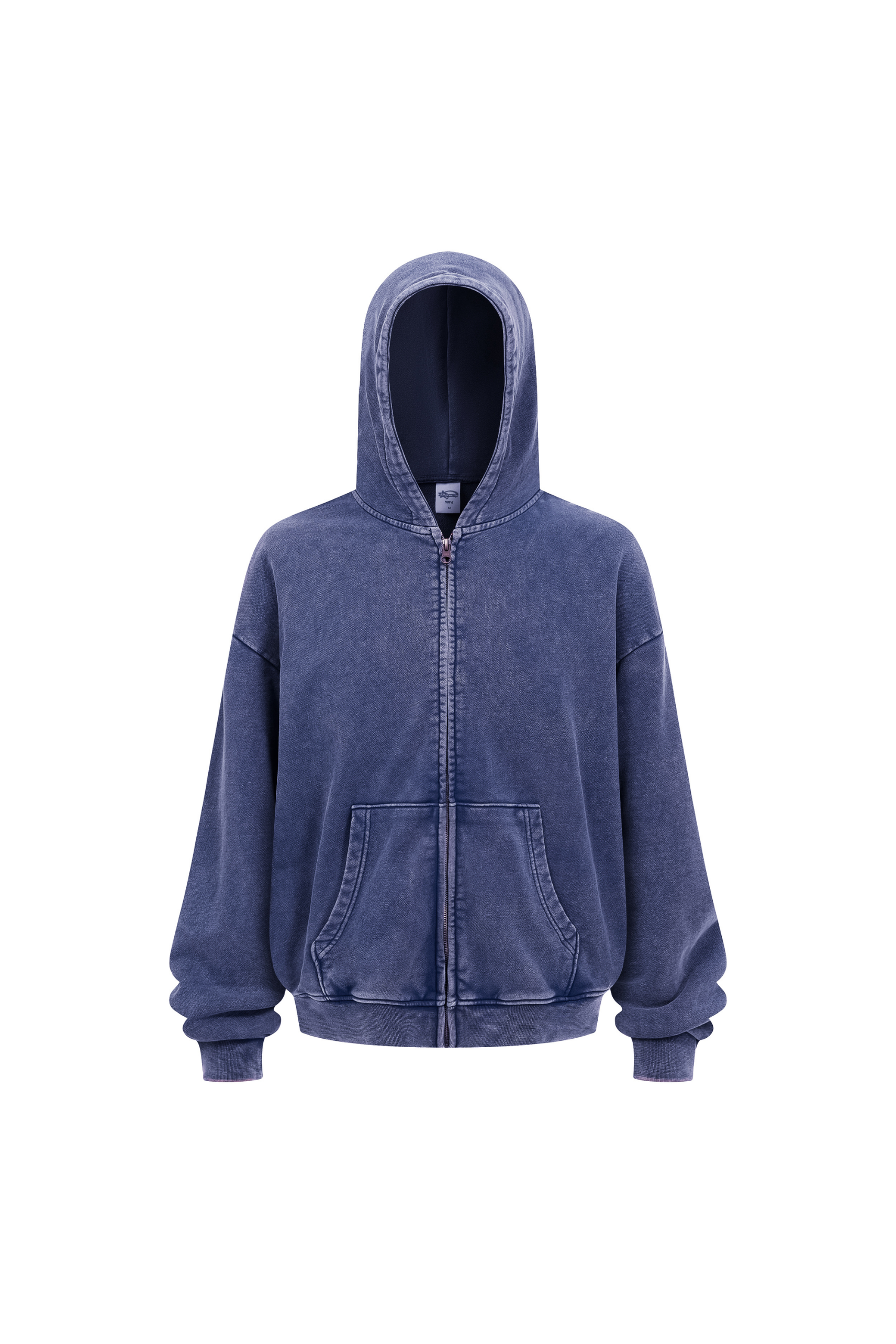 430gsm Garment Dyed Zip Hoodie