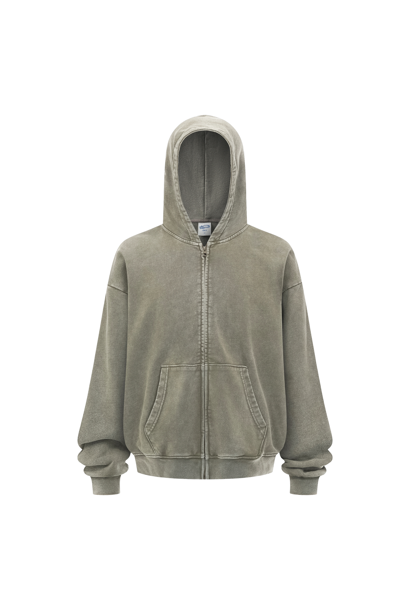 430gsm Garment Dyed Zip Hoodie