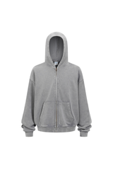 430gsm Garment Dyed Zip Hoodie