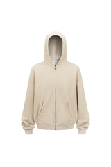 430gsm Garment Dyed Zip Hoodie
