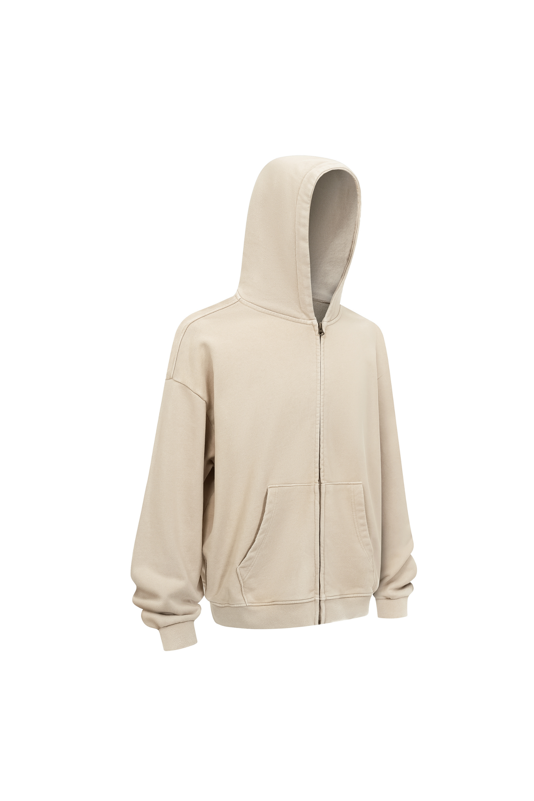 430gsm Garment Dyed Zip Hoodie