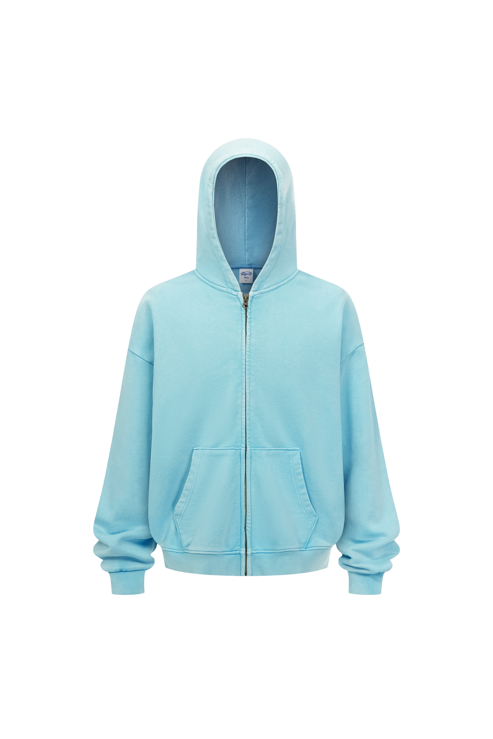 430gsm Garment Dyed Zip Hoodie