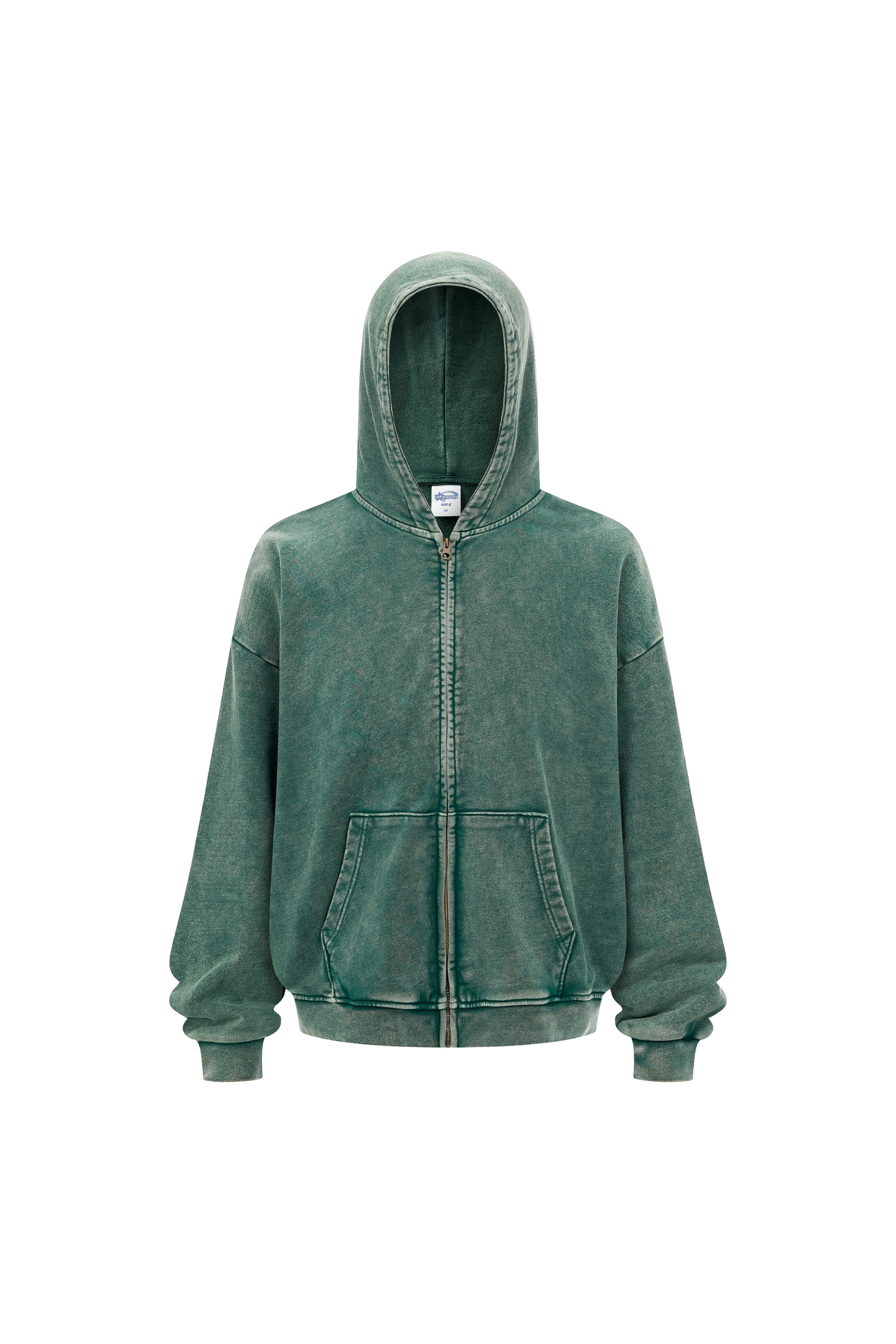 430gsm Garment Dyed Zip Hoodie