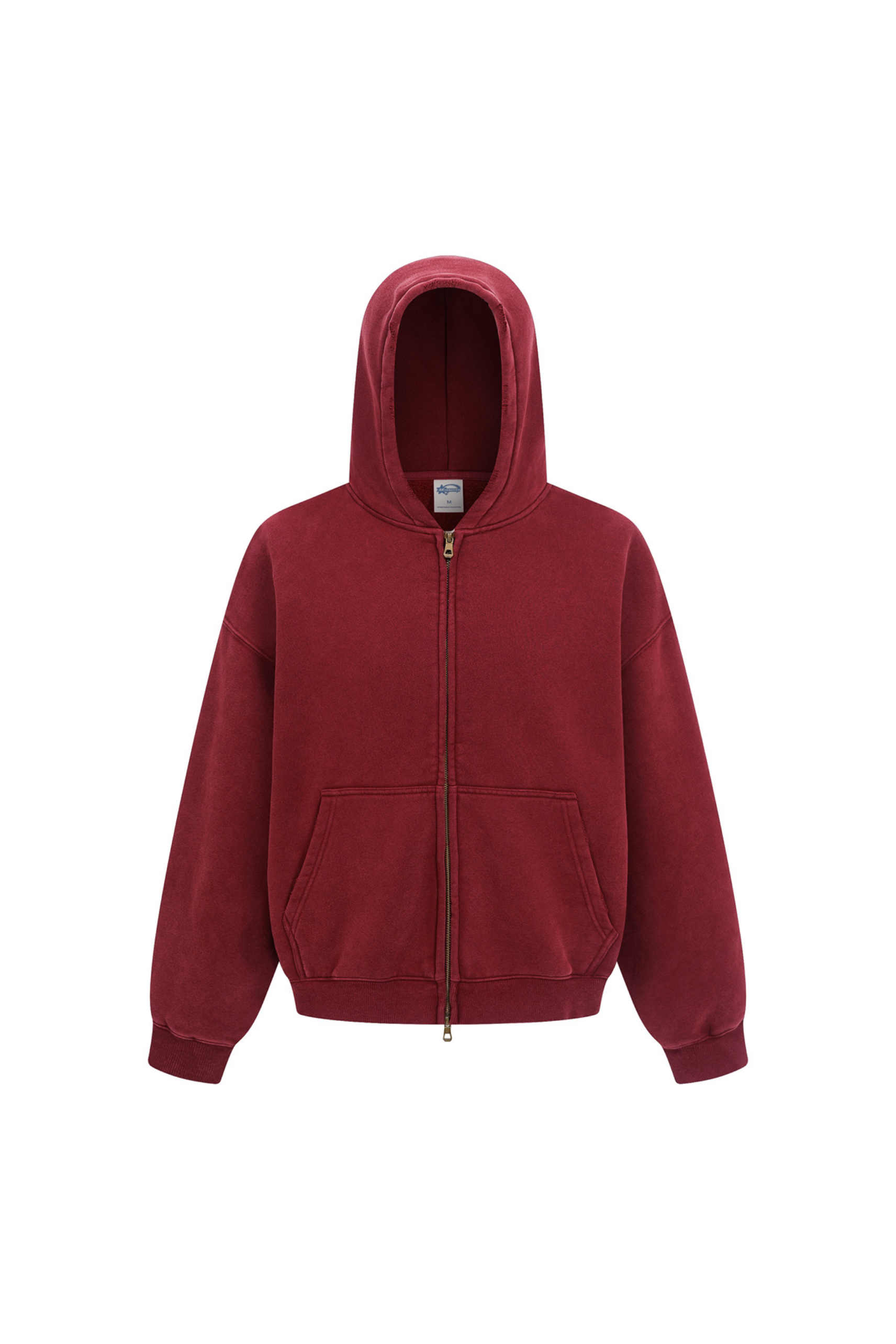 370gsm Garment Dyed Cropped Zip Hoodie