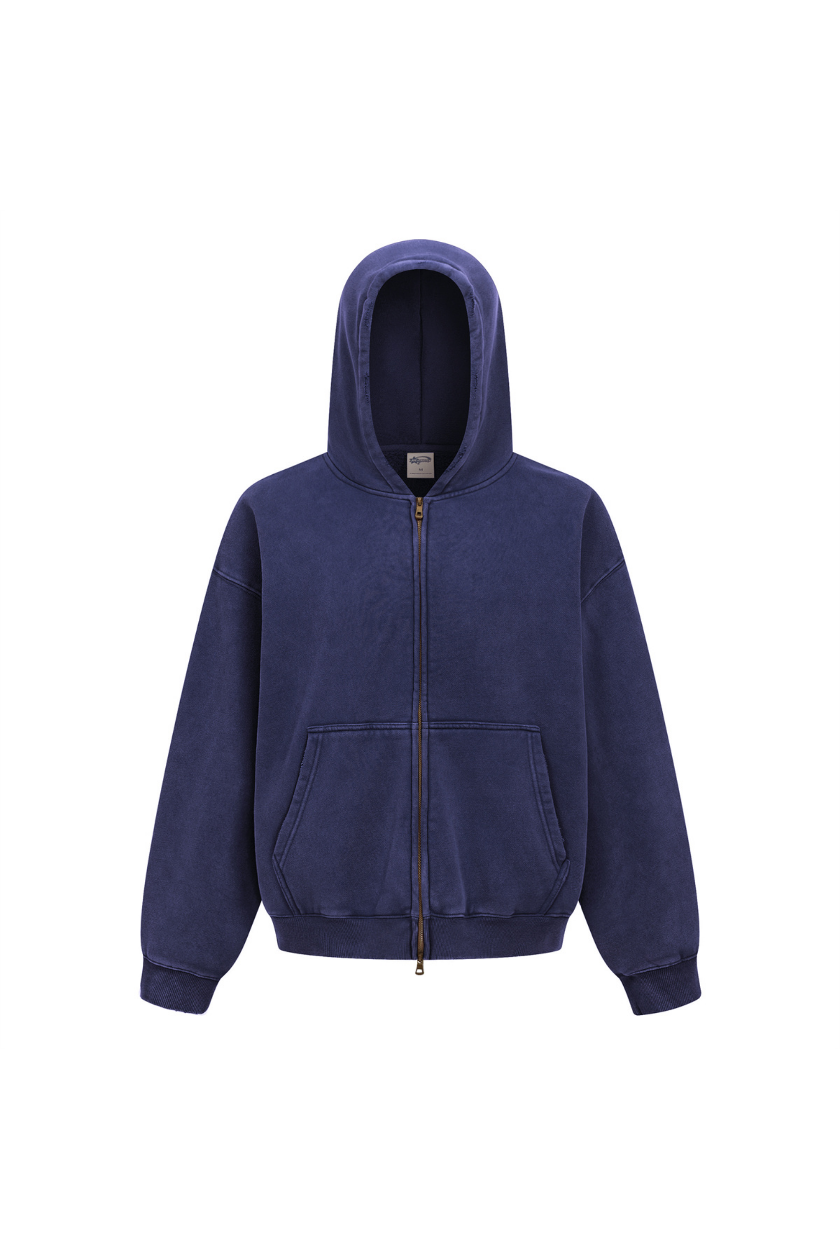 370gsm Garment Dyed Cropped Zip Hoodie