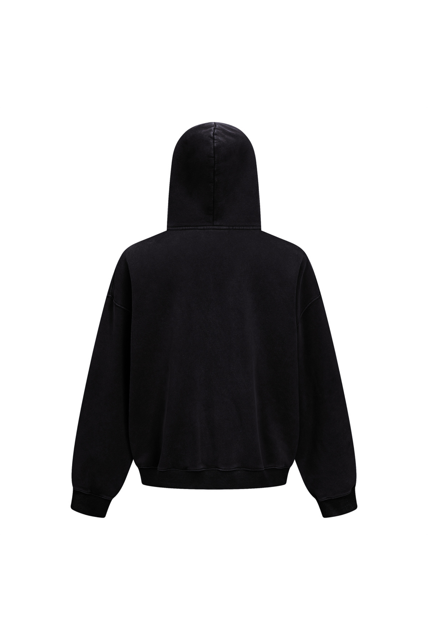 370gsm Garment Dyed Cropped Zip Hoodie