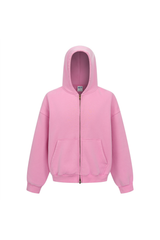 370gsm Garment Dyed Cropped Zip Hoodie