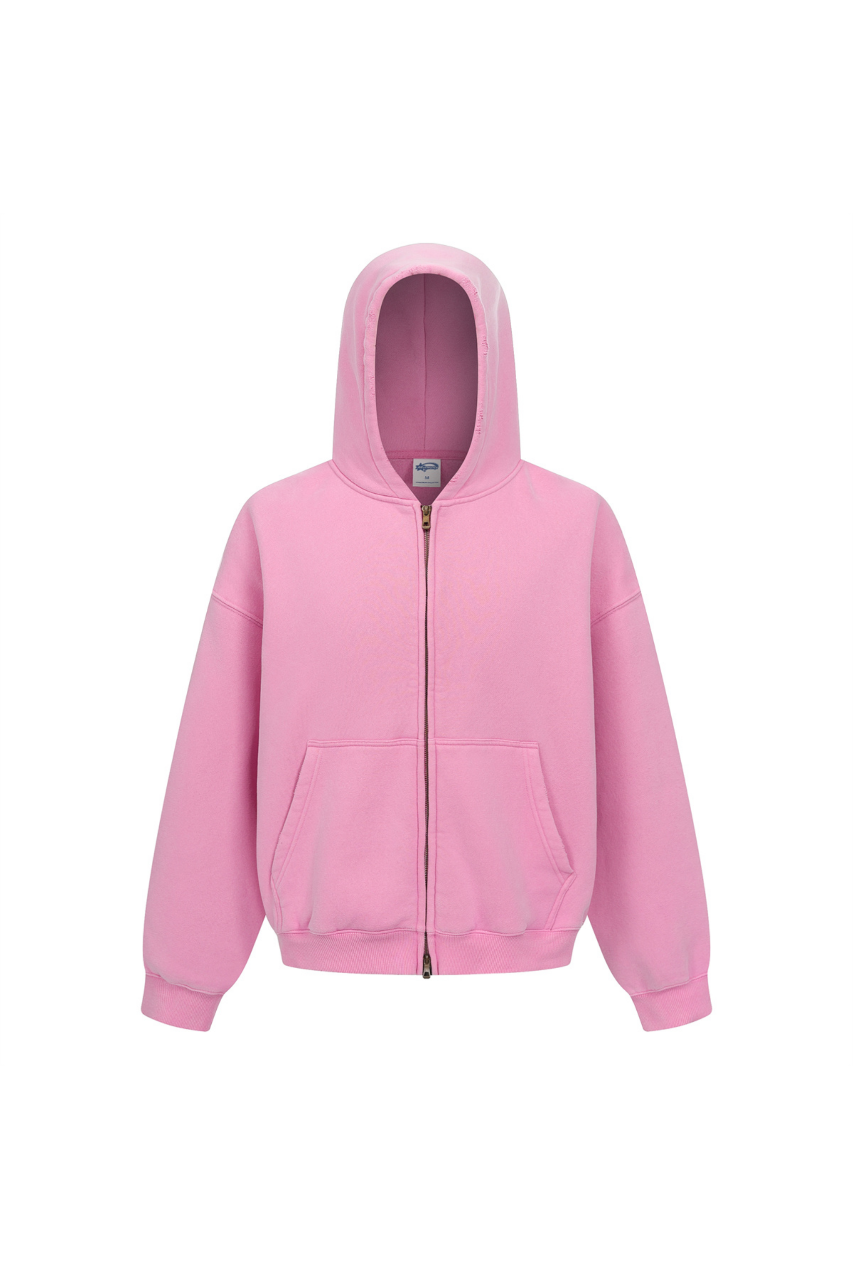 370gsm Garment Dyed Cropped Zip Hoodie