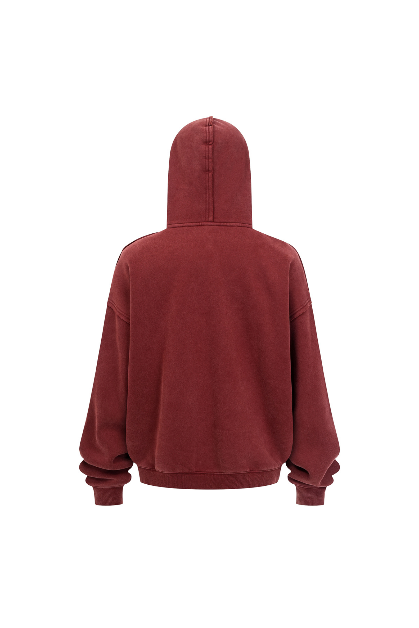370gsm Stone Wash Distressed Zip Hoodie