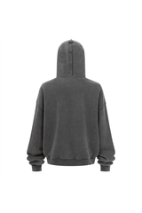 370gsm Stone Wash Distressed Zip Hoodie