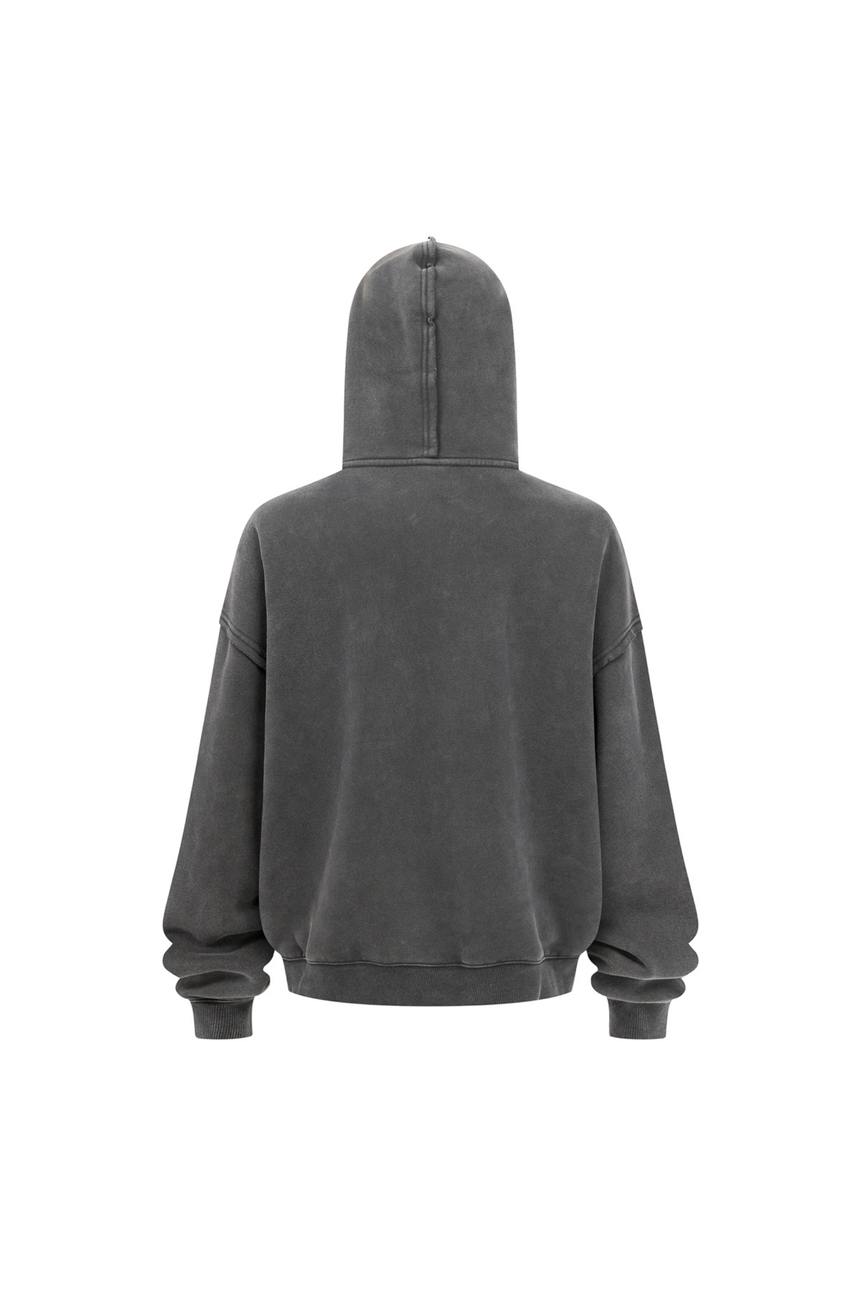 370gsm Stone Wash Distressed Zip Hoodie