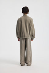 430gsm Garment Dyed Mock Neck Zip Jacket