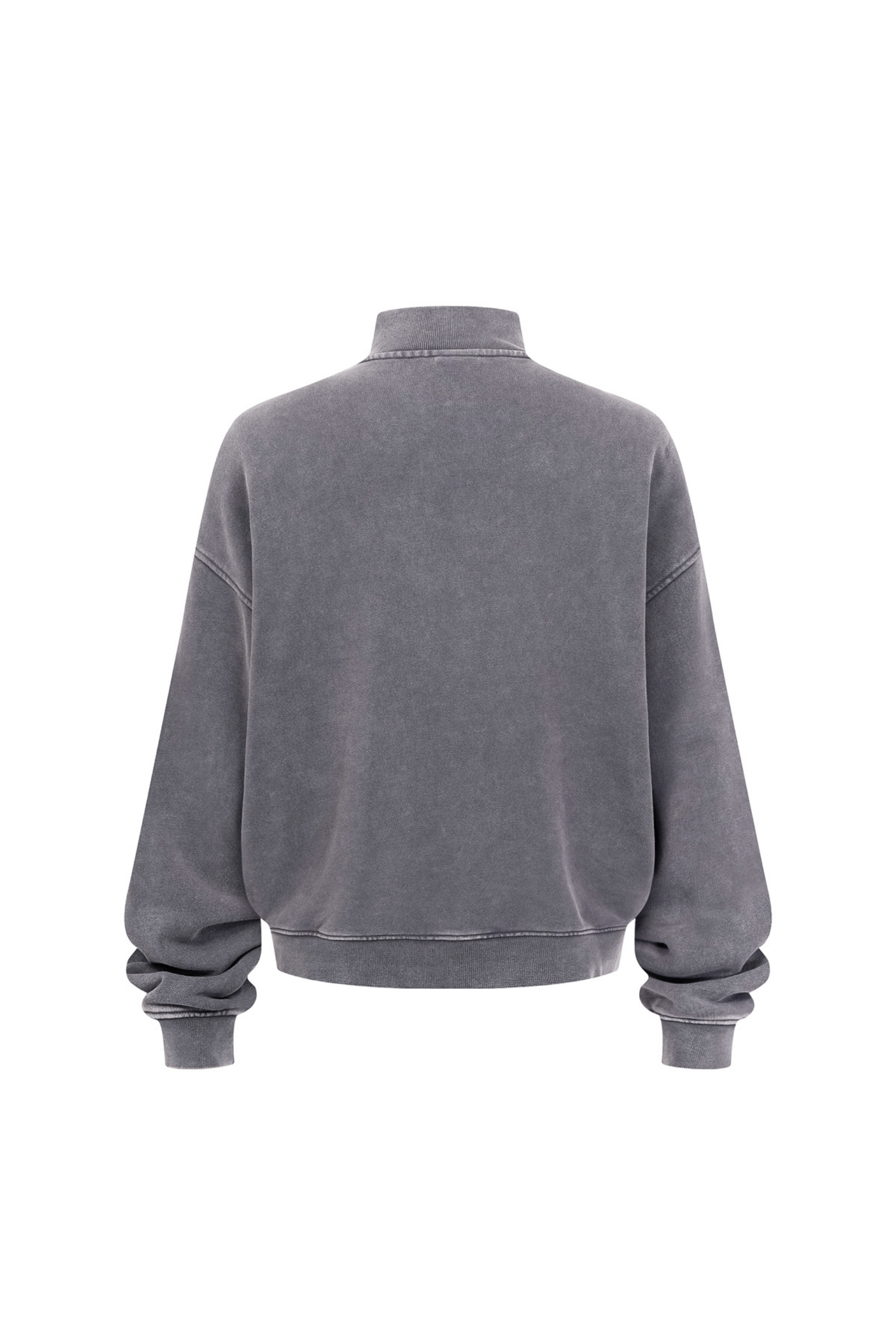 430gsm Garment Dyed Mock Neck Zip Jacket