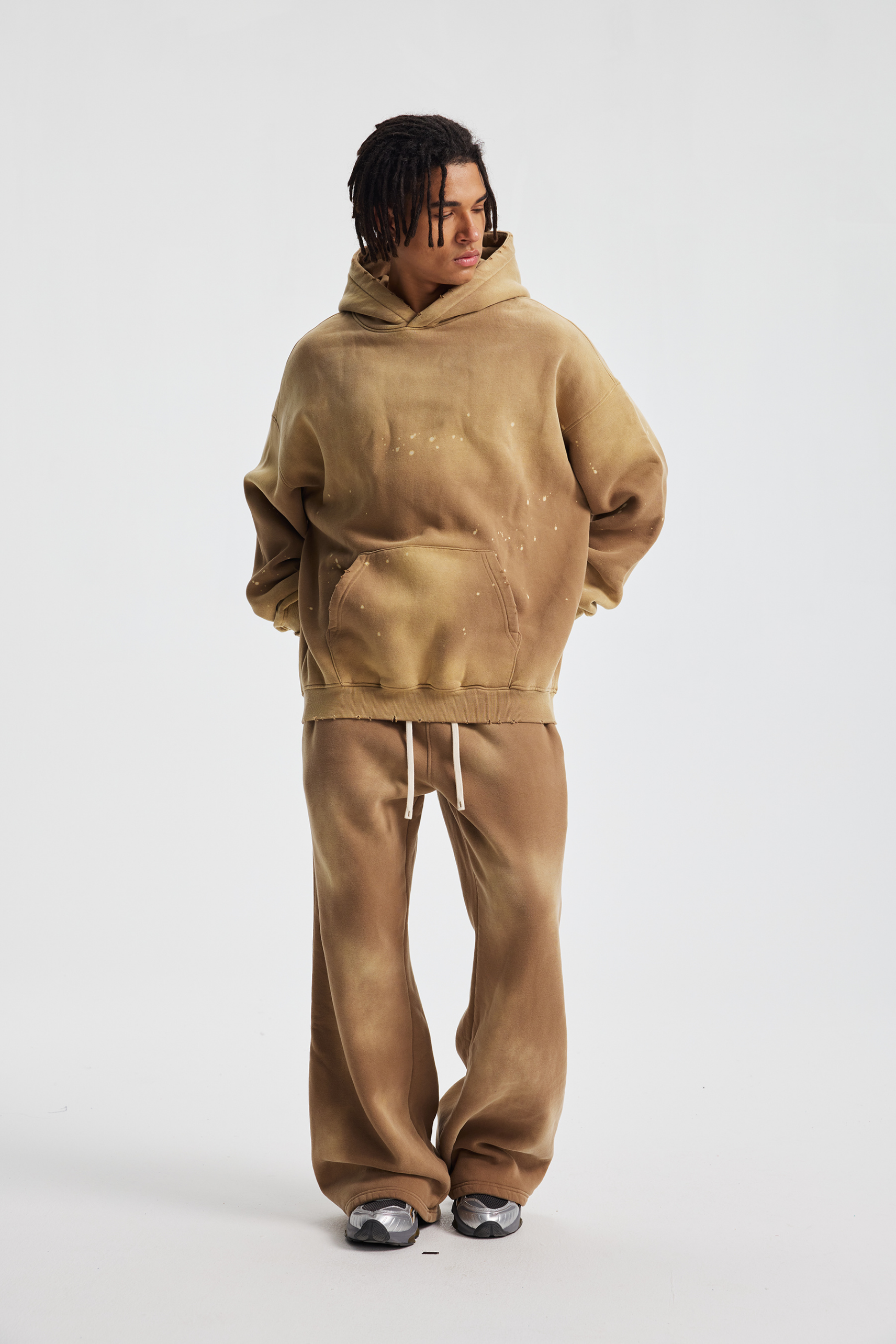 360gsm Vintage Wash Wide Leg Joggers