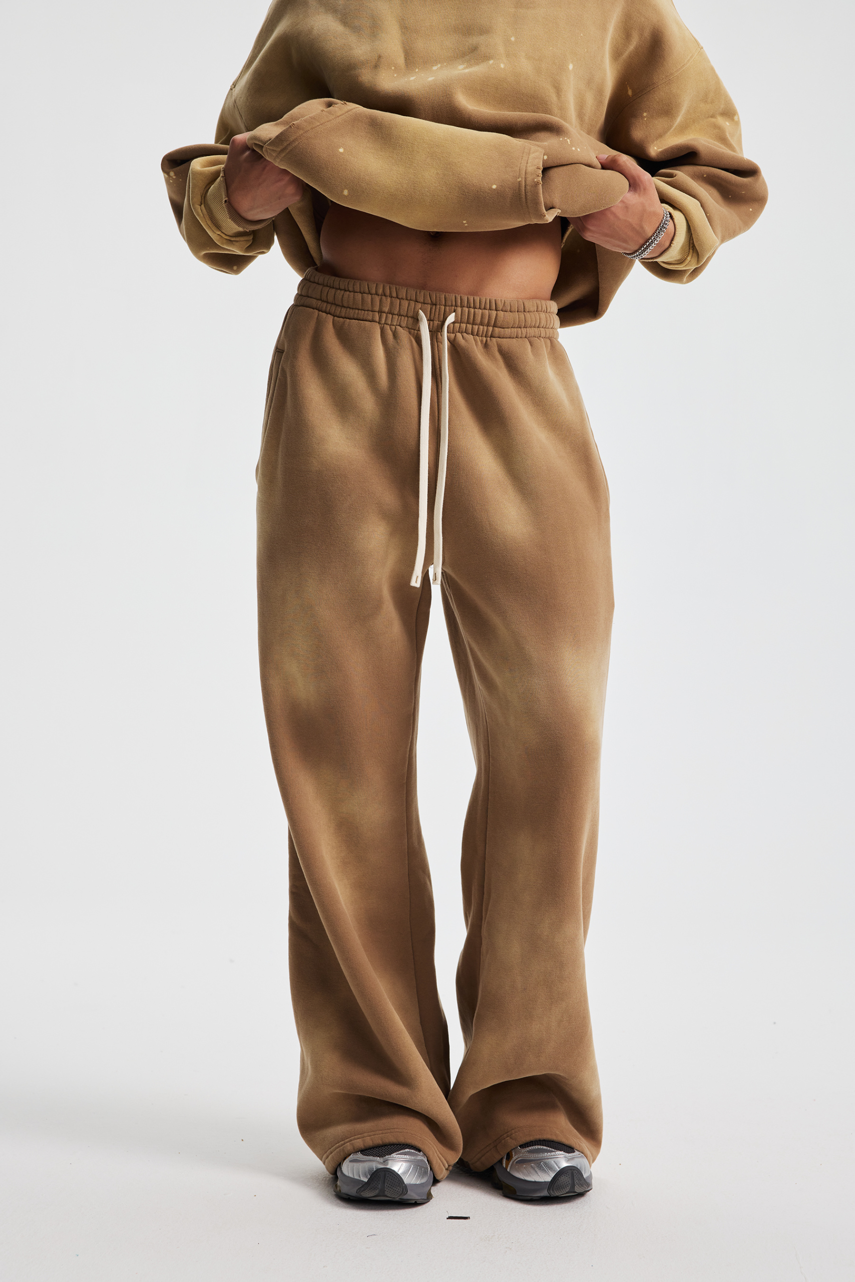 360gsm Vintage Wash Wide Leg Joggers