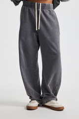 430gsm Garment Dyed Wide Leg Joggers