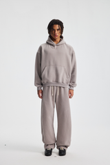 370gsm Garment Dyed Wide Leg Fleece Joggers