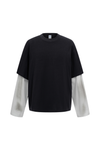 Faded Layered Long-Sleeve T-Shirt