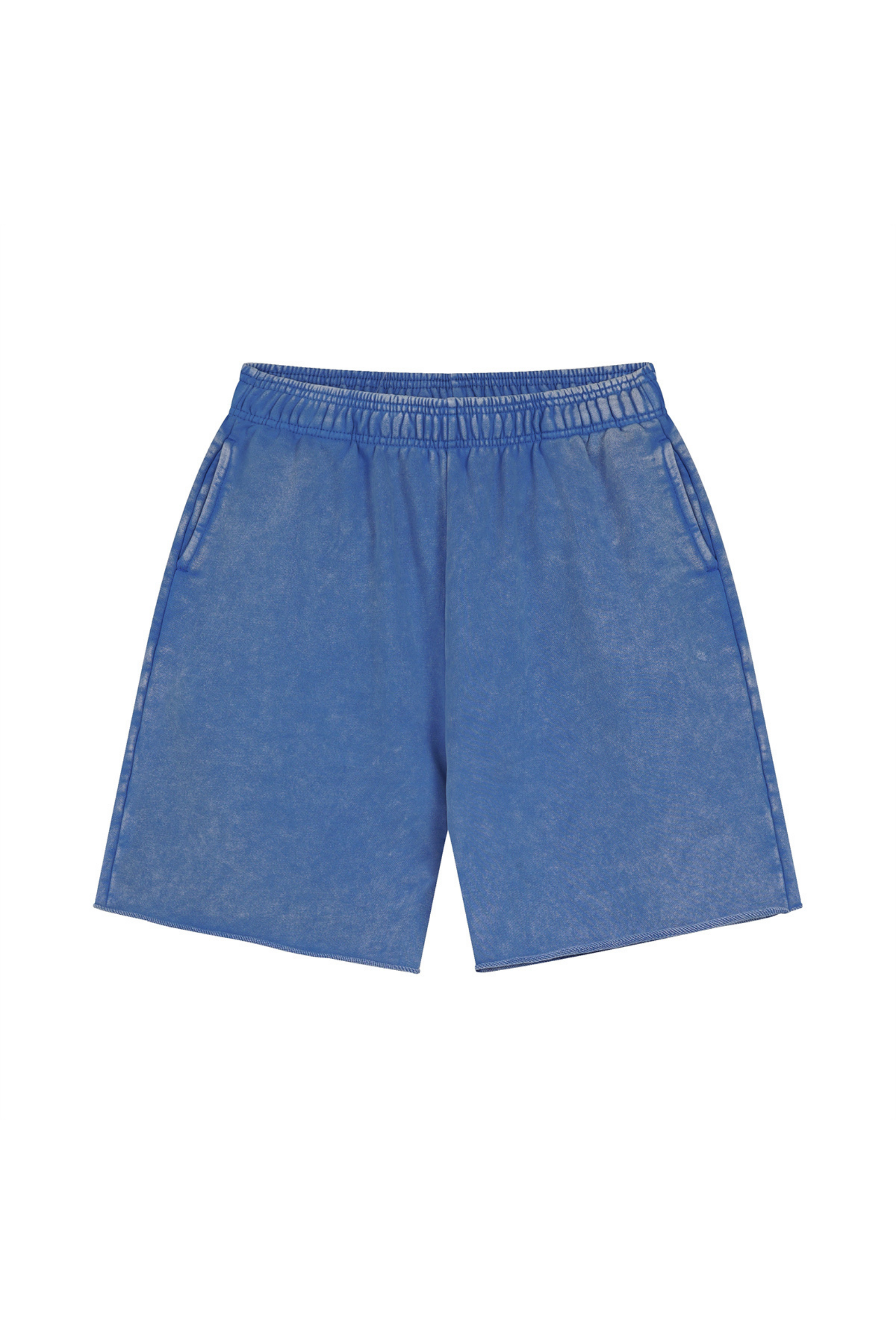 Washed Raw-Hem Sweat Shorts