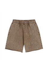 Washed Raw-Hem Sweat Shorts