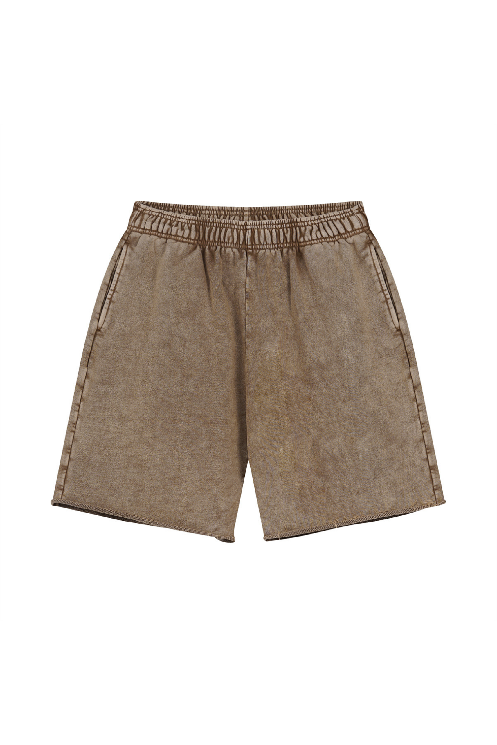 Washed Raw-Hem Sweat Shorts