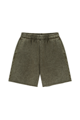 Washed Raw-Hem Sweat Shorts