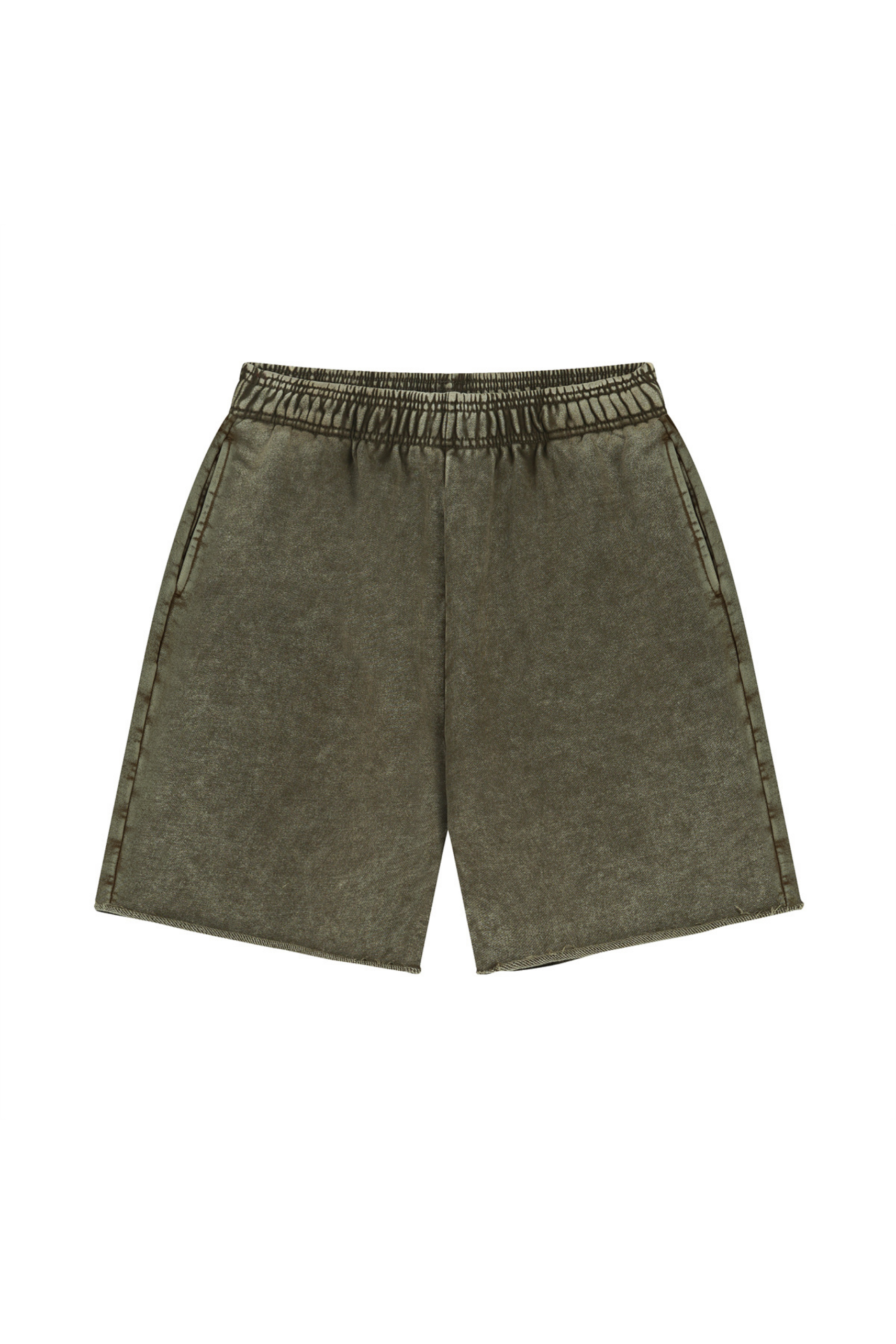 Washed Raw-Hem Sweat Shorts