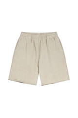 Washed Raw-Hem Sweat Shorts