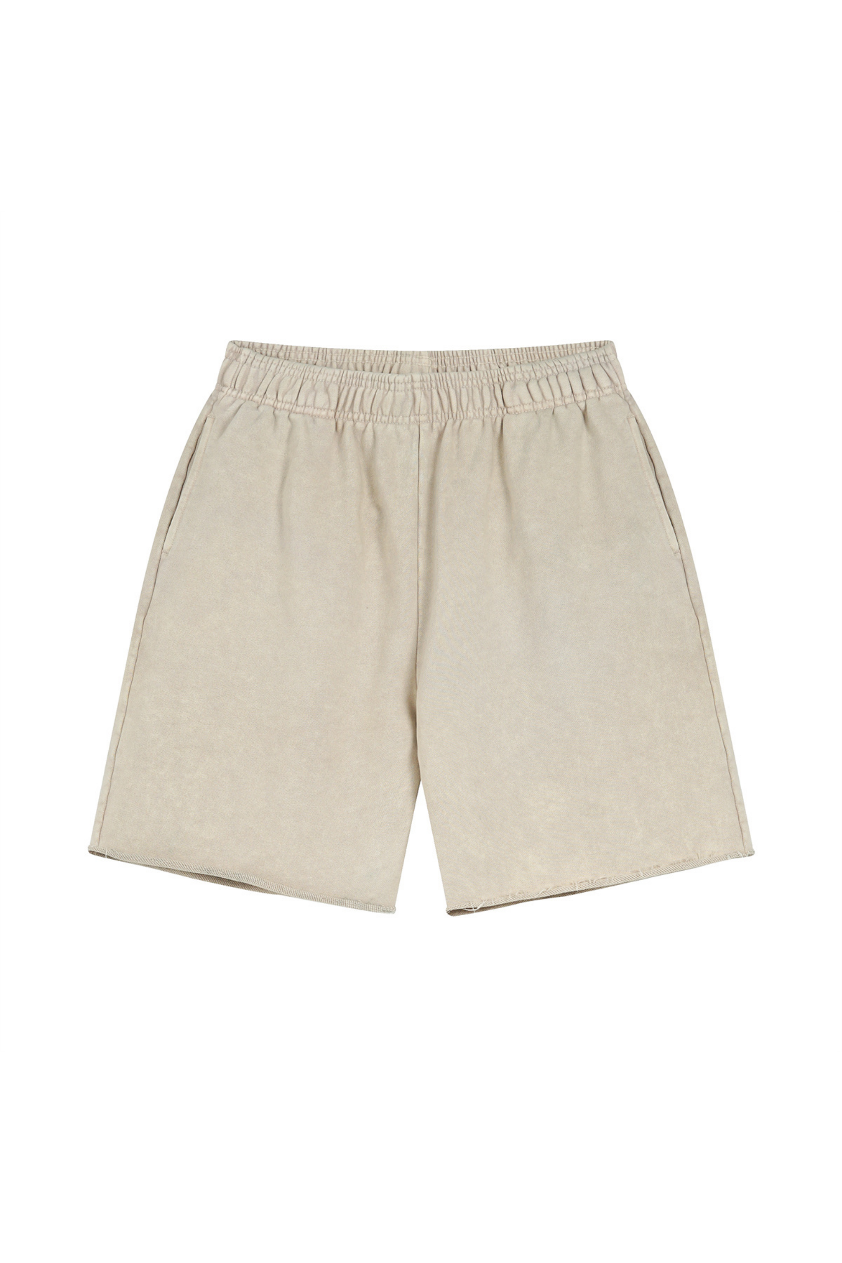 Washed Raw-Hem Sweat Shorts