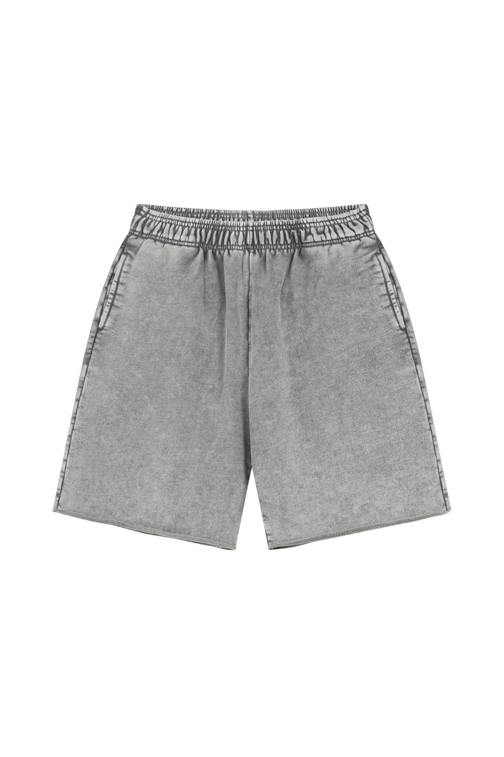 Washed Raw-Hem Sweat Shorts