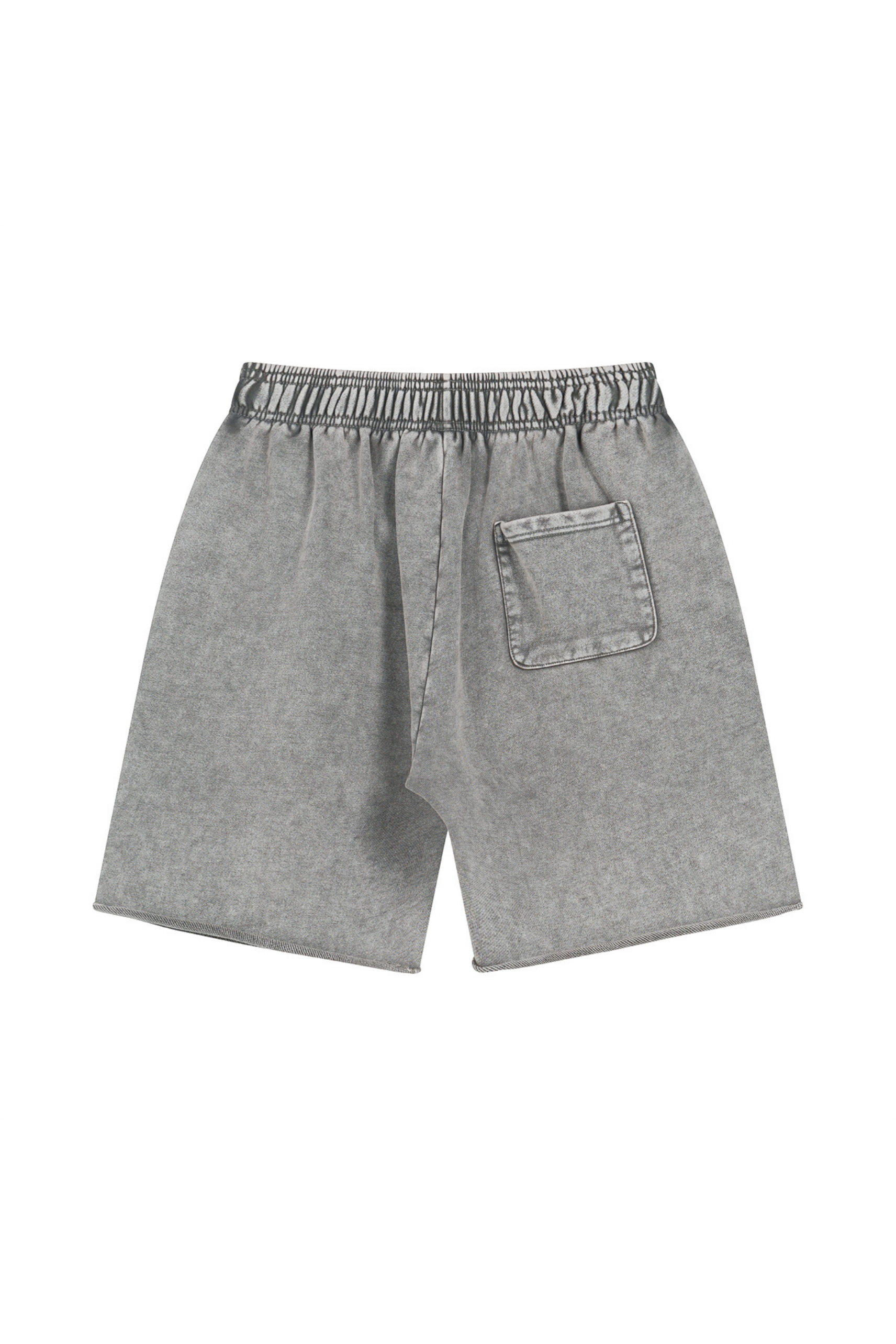 Washed Raw-Hem Sweat Shorts