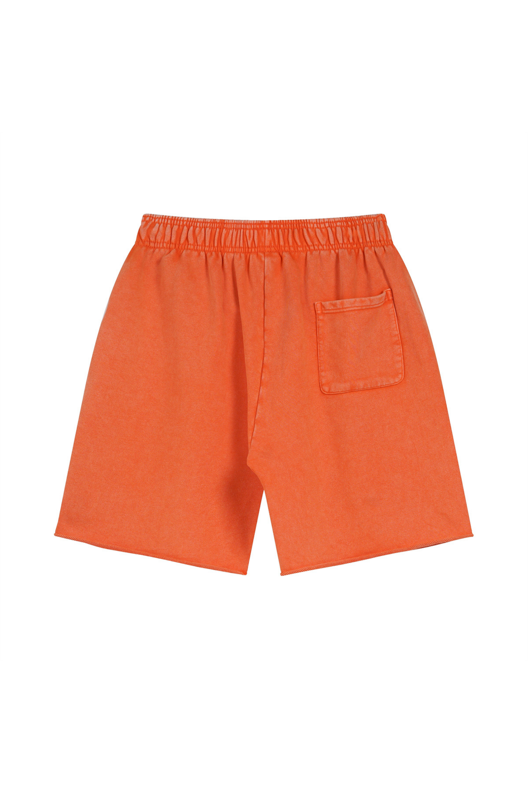 Washed Raw-Hem Sweat Shorts