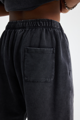 Washed Raw-Hem Sweat Shorts