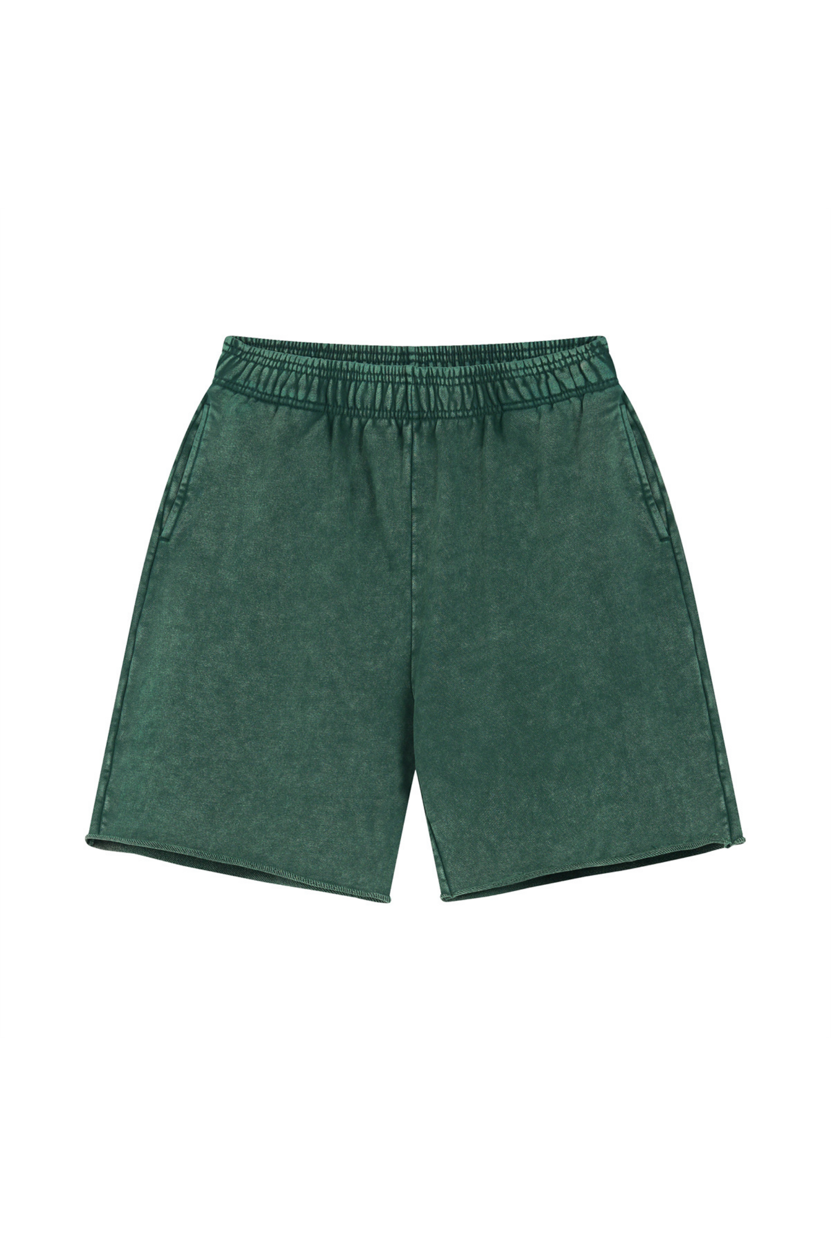 Washed Raw-Hem Sweat Shorts