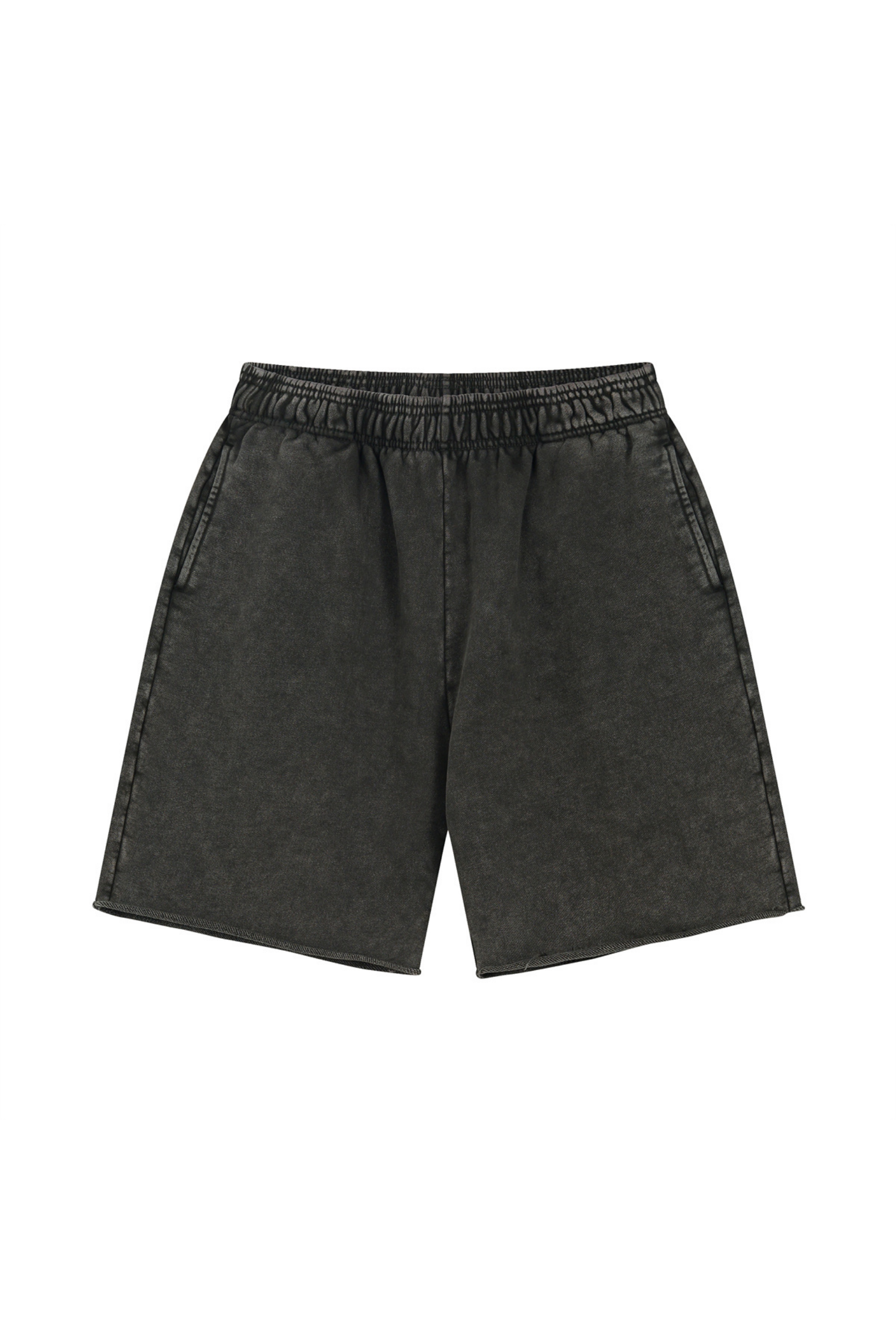 Washed Raw-Hem Sweat Shorts