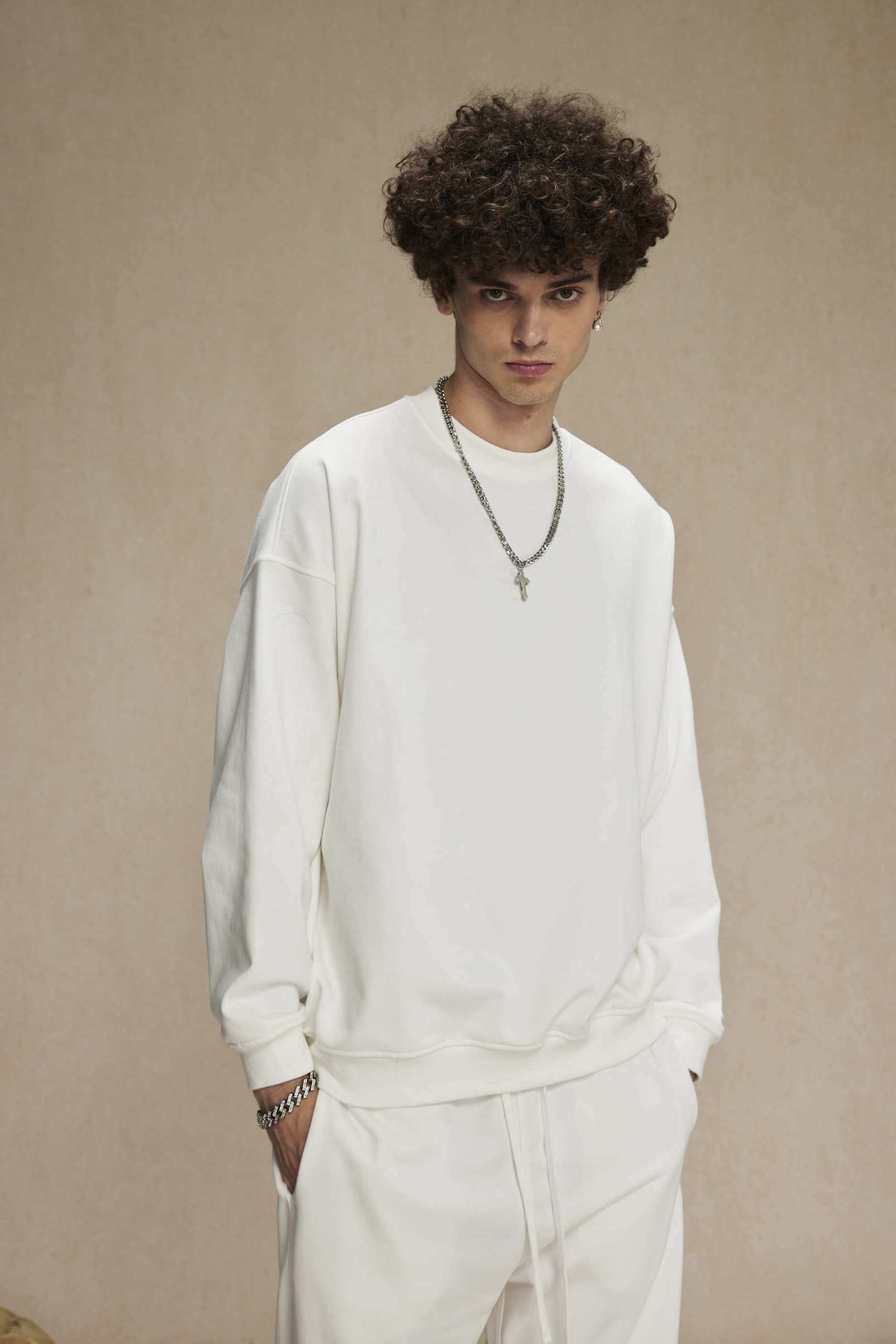 Oversized Drop-Shoulder Sweatshirt
